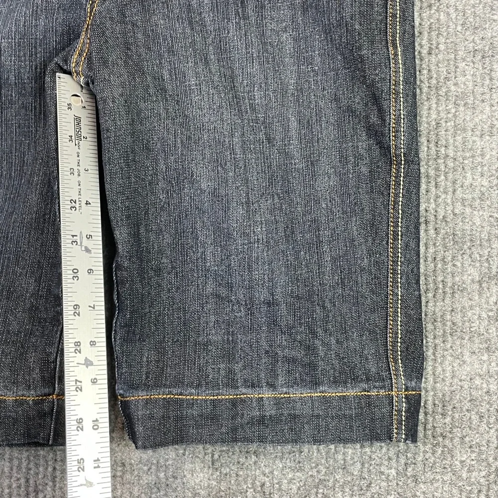 Yuva Denim Bermuda Shorts Womens 14 Dark Blue Stretch Pockets Casual Summer